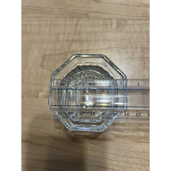 Glass Candleholders Octagonal Shape  (set Of 2) - Picture 4 of 5